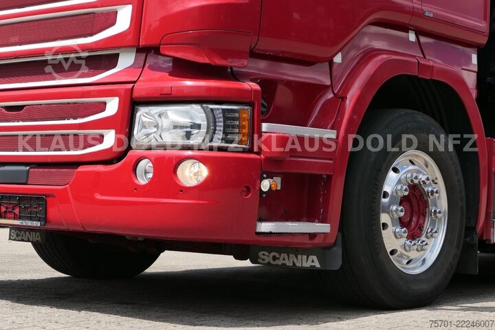 Autocarro con cassone fisso SCANIA R 490 Pritsche Kran Effer Funk Lift-/Lenkachse