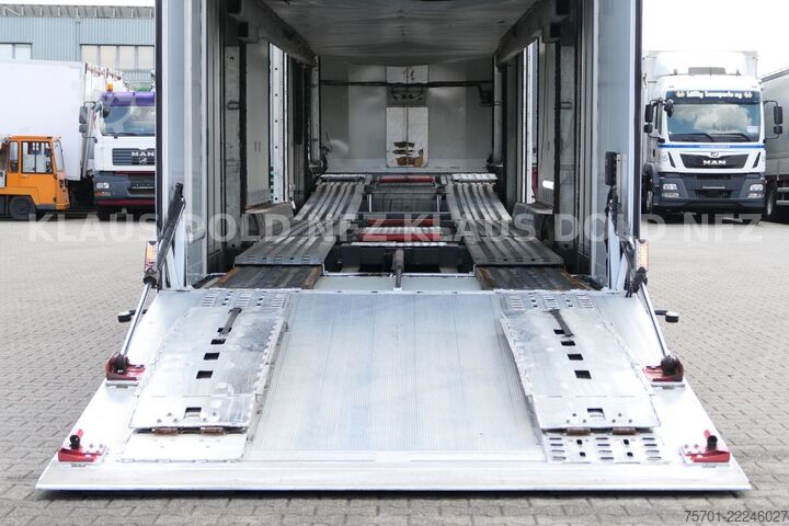 Biltransport lastbil SCANIA R450 Autotransporter Komplettzug Kässbohrer