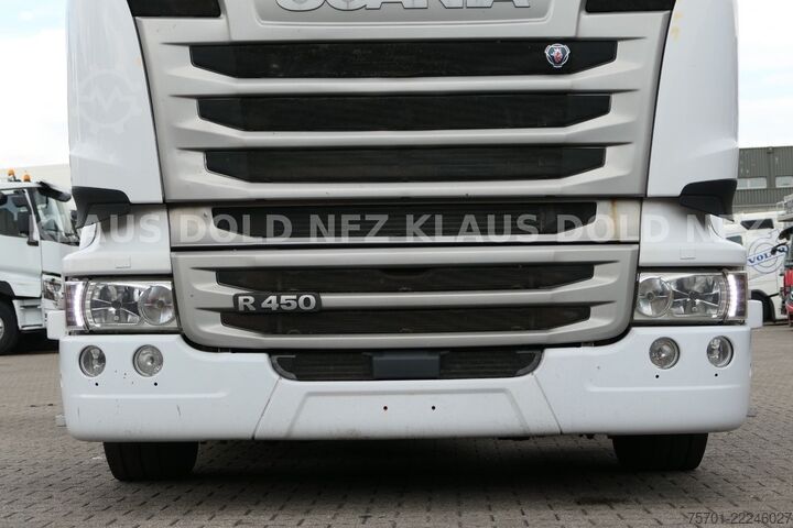 Biltransport lastbil SCANIA R450 Autotransporter Komplettzug Kässbohrer