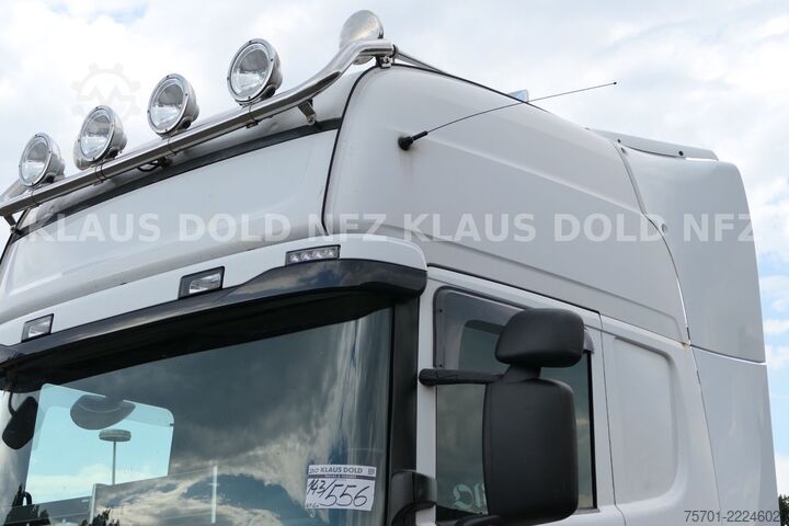 Biltransport lastbil SCANIA R450 Autotransporter Komplettzug Kässbohrer