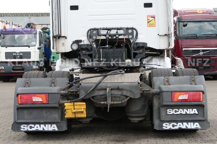 Biltransport lastbil SCANIA R450 Autotransporter Komplettzug Kässbohrer