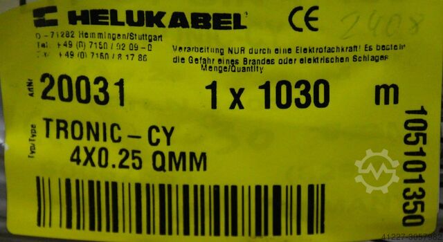 Cabo Elektronic 1030 m Helukabel TRONIC-CY 4X0,25 QMM
