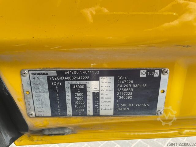 Saugfahrzeug Scania G500 G 500 10x4*6 Kolkenzuiger Kaiser AquaStar 2