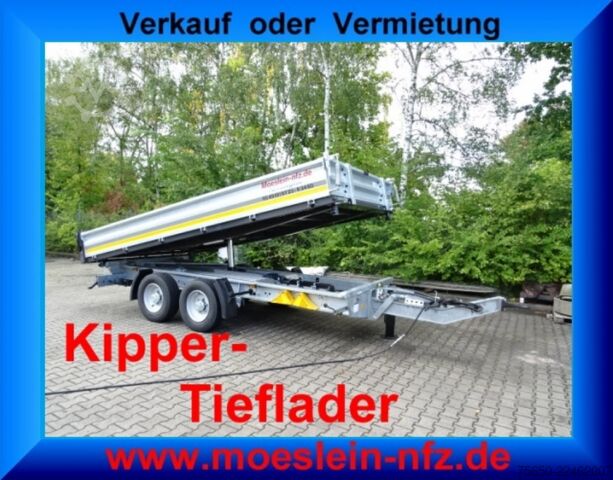 Rimorchio ribaltabile Möslein TTG 11 Verzinkt  neuer Tandem 3- Seitenkipper Tieflader-- Neufahrzeug --