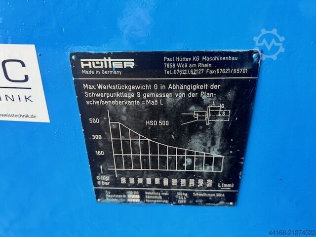 Lassendraaitafel, Draaitafel, Positioneerder Hütter 500Kg Tragkraft HSD 500