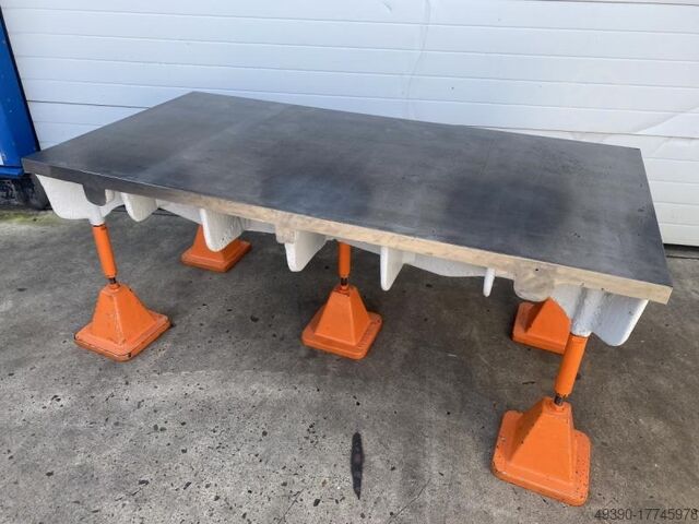 Richt- und Schweißplatte Stahlguß-Grauguß stark verrippt , schwere Richtplatte 2000x1000