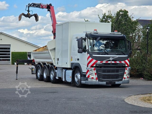 Tipper med kran Volvo FM420 2x KRAAN/KIPPER EURO6!!2030 ZERO EMISSIE!...