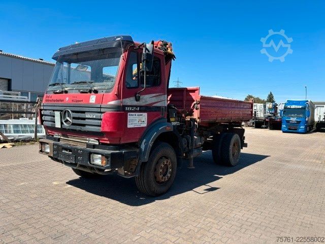 Tippbil MERCEDES-BENZ 1824 AK  Kipper Kran