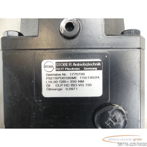 Component  Stöber Antriebstechnik P521SPD0100ME 110/130/24 Getriebe SN: 1770700