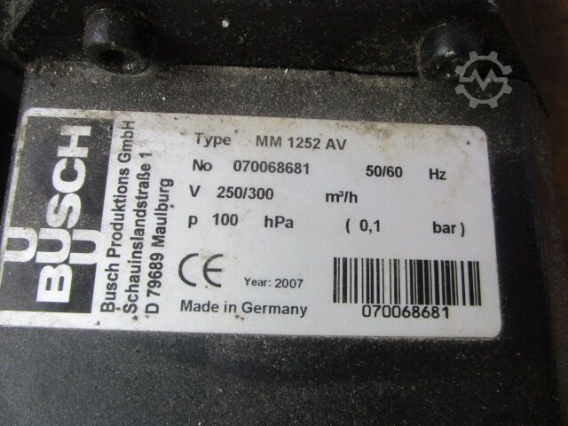 Bomba de vácuo BUSCH MINK MM 1252 AV