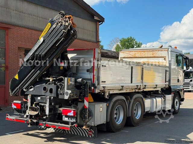 Damperli kamyon MAN TGX 33.500 6x4 Kipper Kran PK19.001 Funk Greifer