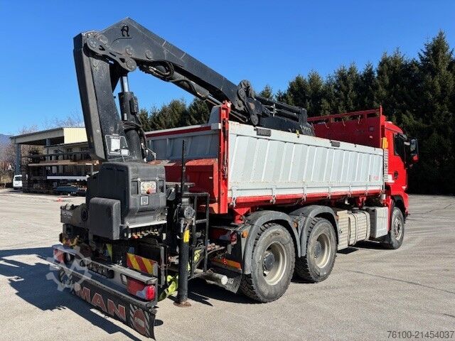 Camion ribaltabile trilaterale MAN TGS 33.500 Kipper+HIAB 232-5