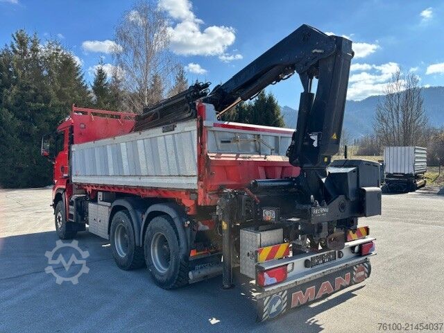 Camion ribaltabile trilaterale MAN TGS 33.500 Kipper+HIAB 232-5