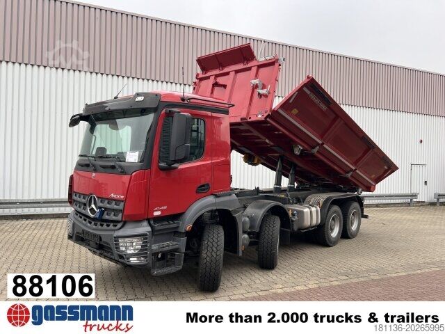 Kipper LKW Mercedes-Benz Arocs 4146 K 8x4/4, Grounder, Multimedia Cockpit,
