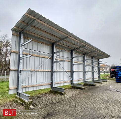 Rayonnage cantilever Kragarmregal mit Dach & Rückwand H:400cm Fuß + 3 Ebenen