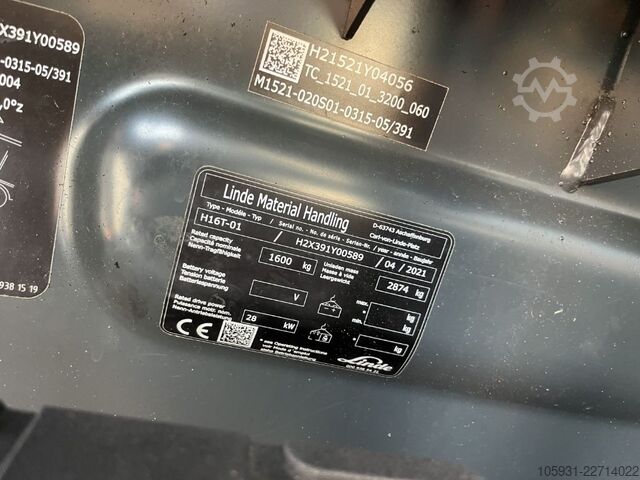 LPG vysokozdvižné vozíky Linde H16T-01