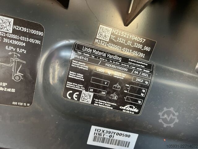 LPG vysokozdvižné vozíky Linde H16T-01