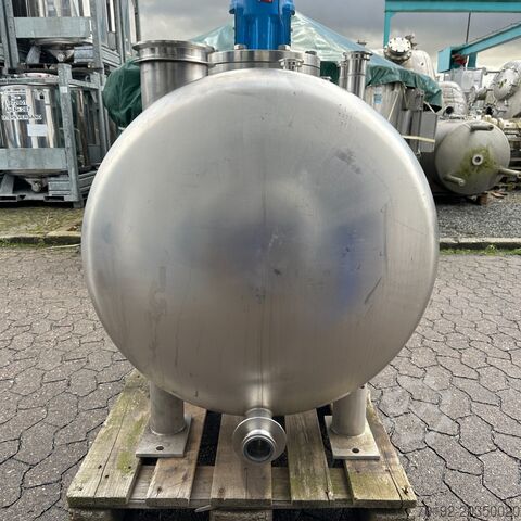 400 literes V4A nyomástartó tartály ferde lapátos keverővel bollazzi 9021