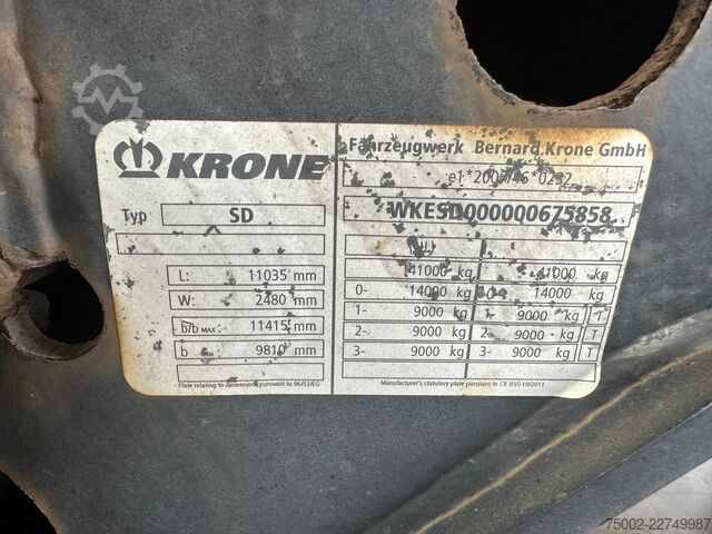 Přeprava kontejnerů Krone 40FT HIGH CUBE / BPW / DRUMBRAKES / NL-CHASSIS