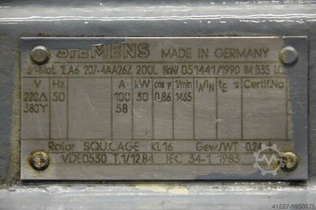 Dubbele hydraulische pomp Siemens 30 kW