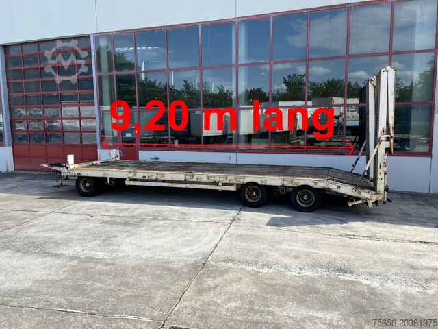 Dieplader oplegger Müller Mitteltal PT 30  3 Achs Tieflader 9,20 m Ladefläche