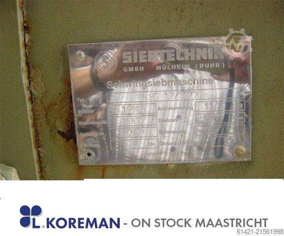 Siebmaschine Siebtechnik 12/30-2  Screening machine Siebtechnik 12/30-2