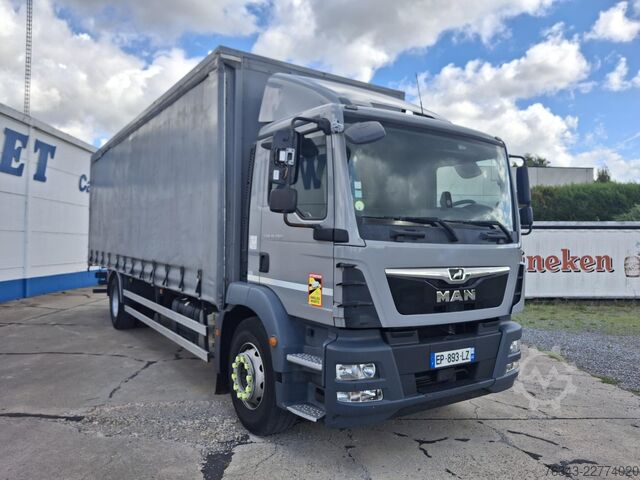 Kassevogn MAN TGM 18-290 BL  - E6 - RIDEAU A DROITE