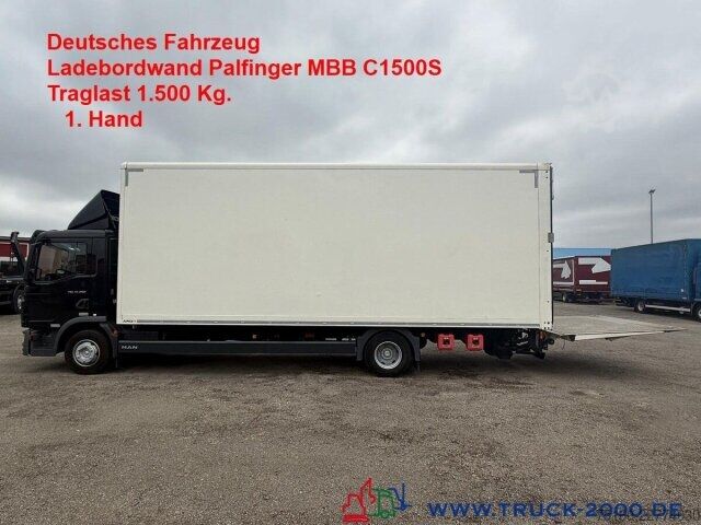 Kassevogn MAN TGL 12.250 Koffer 7.20m Ladebordwand1.5t. 1.Hand