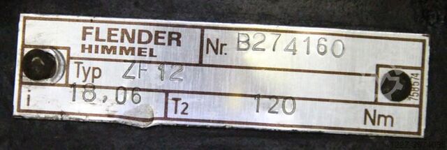 Motorreductor 0,5 kW 180 omw/min 24 volt Gansow IBC 12829 / ZF12