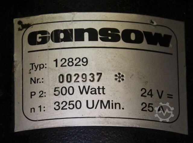 Motorreductor 0,5 kW 180 omw/min 24 volt Gansow IBC 12829 / ZF12
