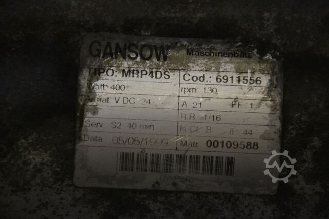 Motorreductor 0,4 kW 130 rpm 24 voltios Gansow IBC MRP4DS