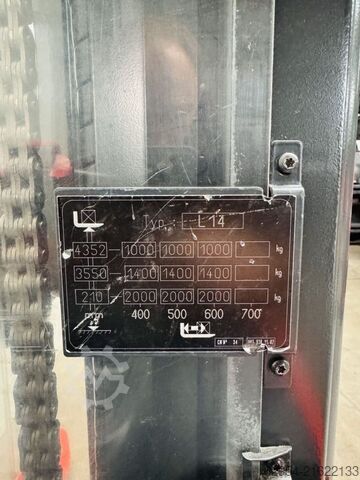 High Lift stacker Linde L 14 i Triplex