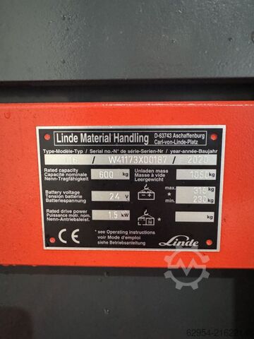 High Lift stacker Linde L 16 i lange Gabel 1600mm