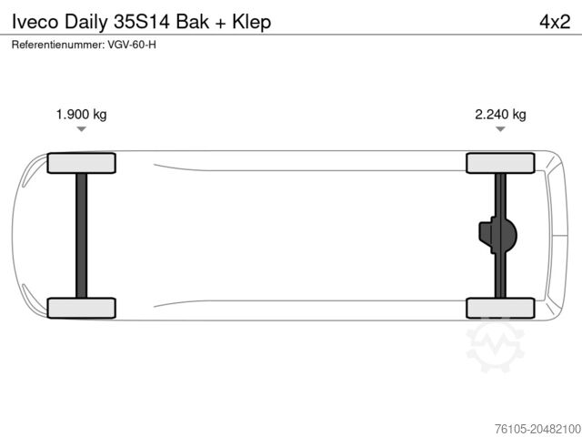 Walizka Iveco Daily 35S14 Bak + Klep