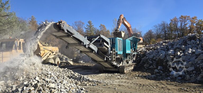 Paletli mobil çeneli kırıcı Powerscreen Premiertrak 400 jaw crusher