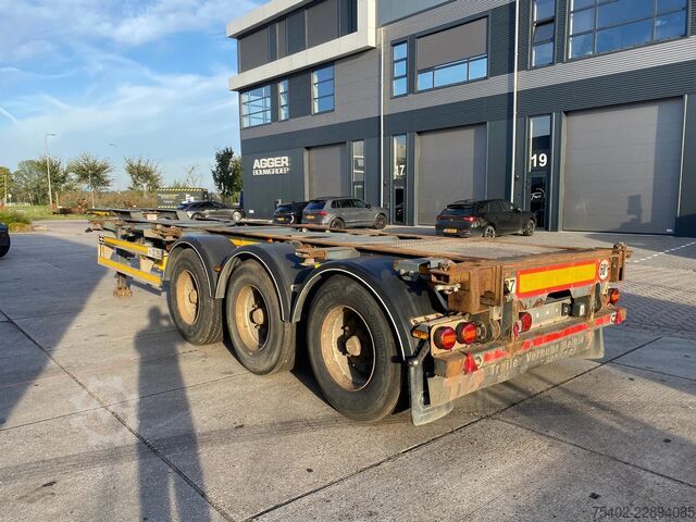 Kontejnerski transport Van Hool 3B0071 / BPW + Drum / 1x Extendable / 1x Lift Axle