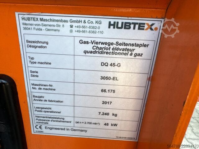 Négyirányú targoncát Combilift Hubtex DQ45 G /LPG/Only 1116 hours !