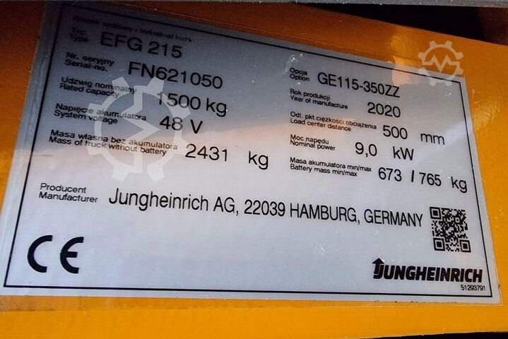 Gaffeltruck Jungheinrich EFG215