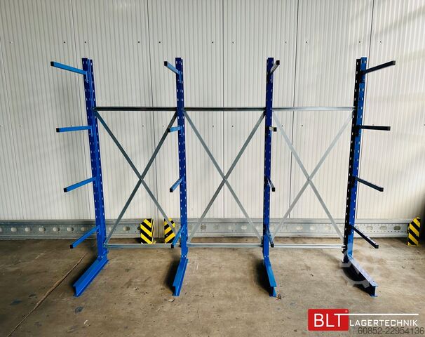  ca. 3,15 lfm. Kragarmregal Langgutregal H: 250 cm 140 kg/Arm META Multistrong
