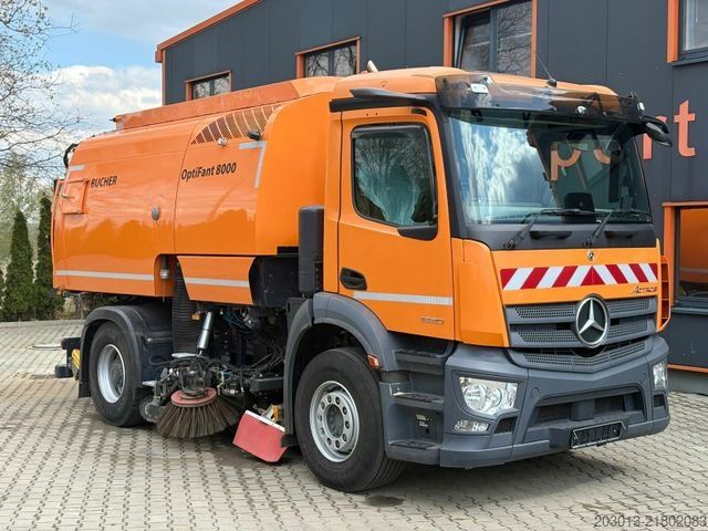 Οδοκαθαριστικό μηχάνημα MERCEDES-BENZ ACTROS 1830 4x2 Kehrmaschine BUCHER OPTIFANT8000