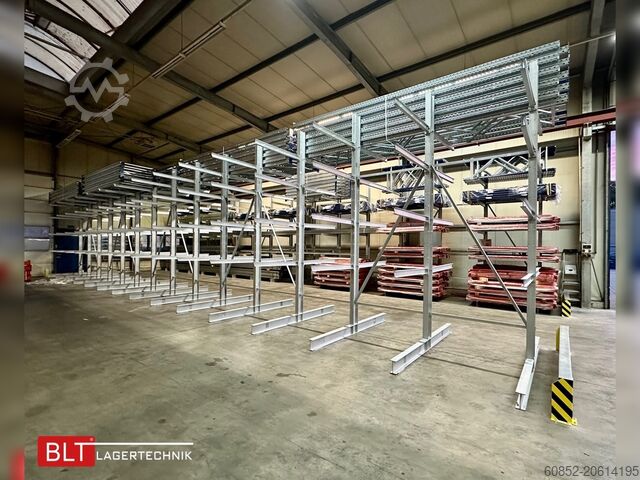 Estantería cantiléver ca. 18,45 lfm Kragarmregal Doppelseitig H:400 cm 500 Kg/Arm