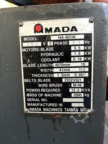 Band saw Amada HA-400W