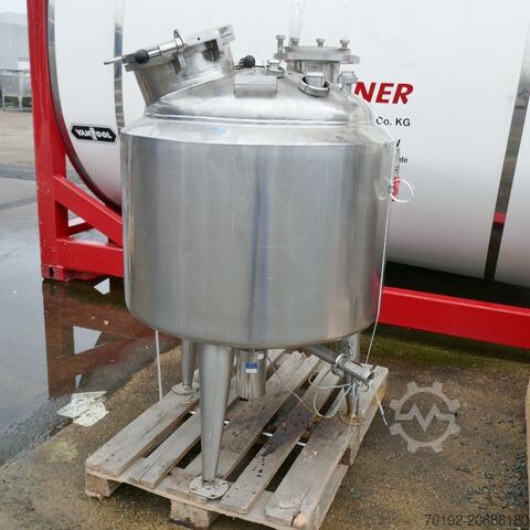 Serbatoio in pressione da 318 litri riscaldabile/raffreddabile in acciaio inox V4A con flangia per a Diessel B0075