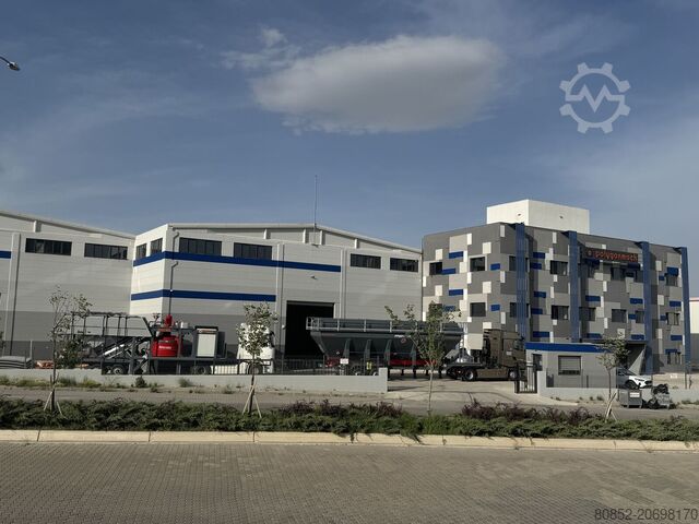 Central de mistura de betão Polygonmach mobile 60m3 concrete plant self-erected