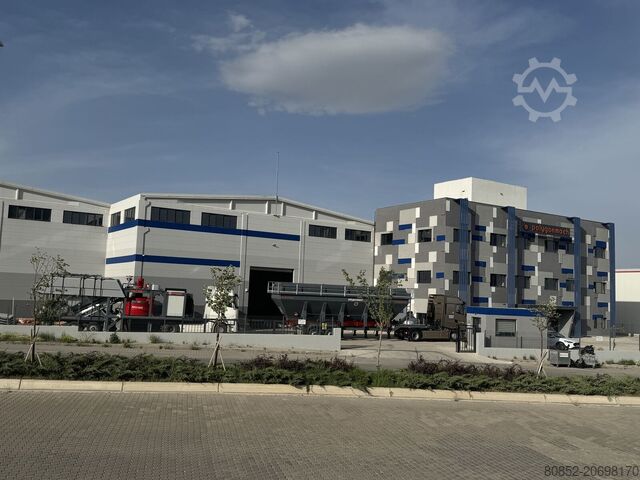 Central de mistura de betão Polygonmach mobile 60m3 concrete plant self-erected