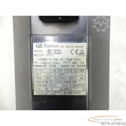 Steuerung Fanuc A06B-0128-B175 # 7000 AC Servo Motor SN:C96XC1543