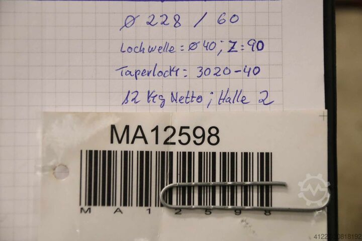 Kamremsskiva Grauguss TB 90-8M-50  3020-40