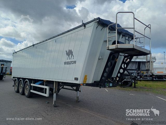 Semi-remorque benne Wielton Kipper Alukastenmulde 51m³