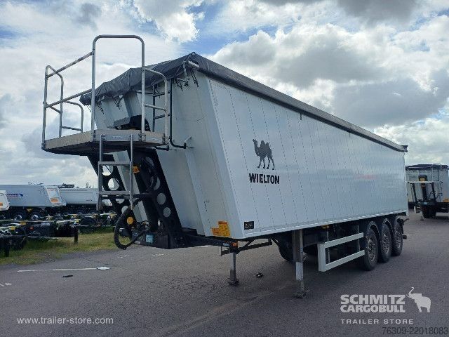 Semi-remorque benne Wielton Kipper Alukastenmulde 51m³