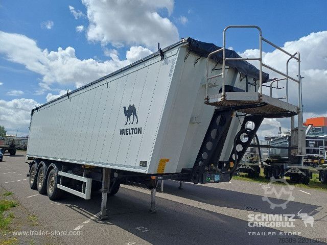 Semi-remorque benne Wielton Kipper Alukastenmulde 51m³